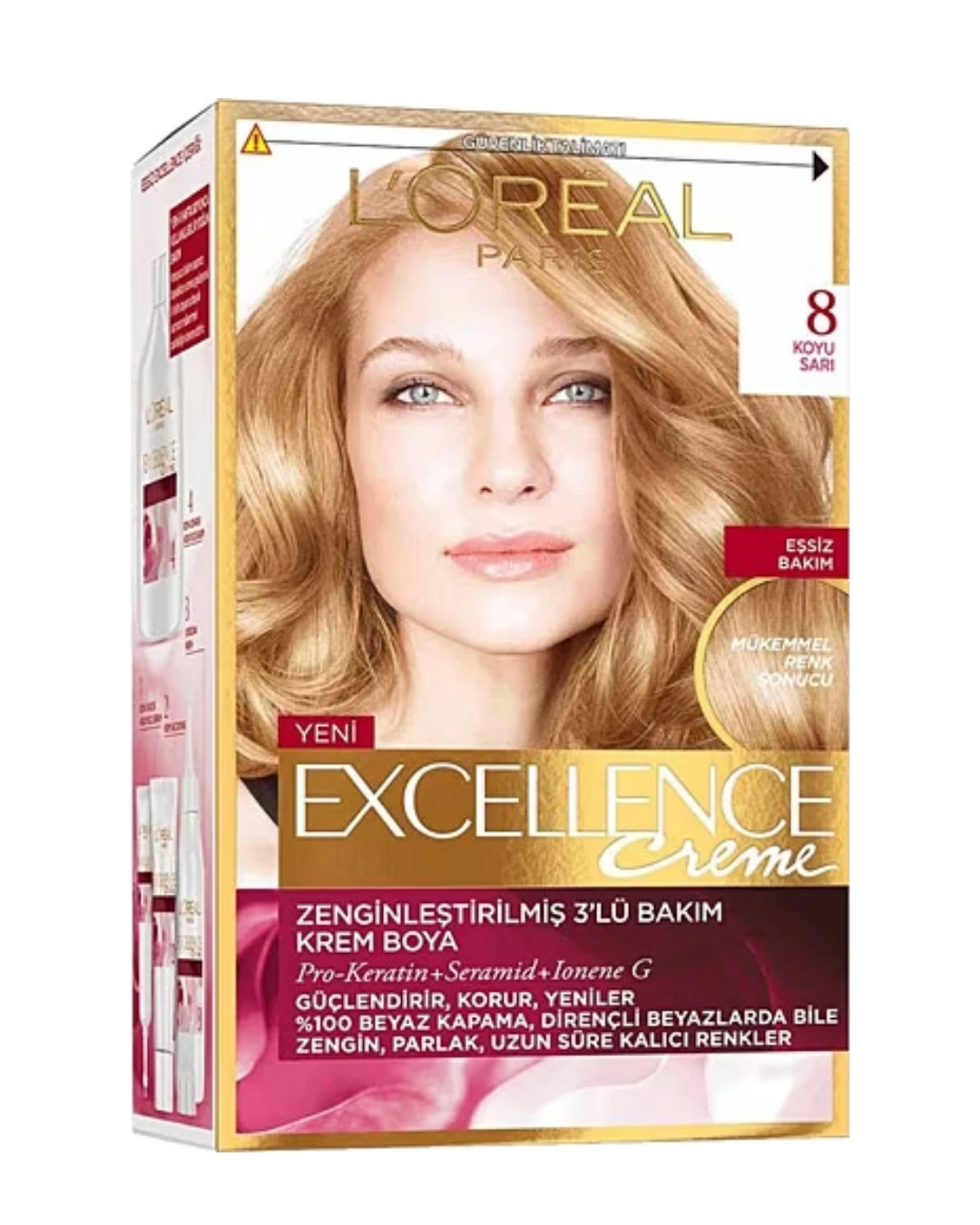 Loreal Paris Excellence Creme Sarı Saç Boyası 8 Koyu