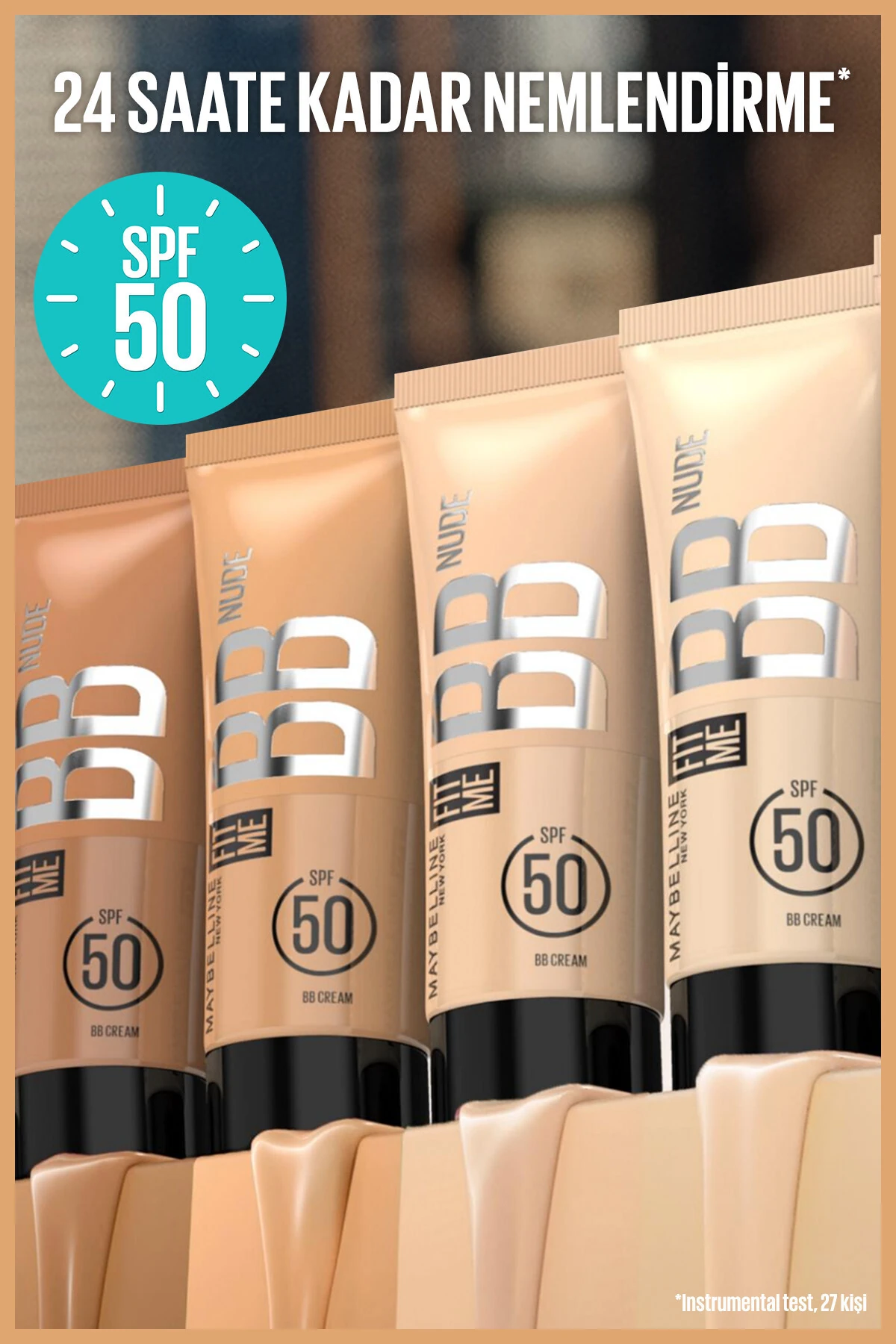 Maybelline Fit Me Nude Cilt Bakımı Etkili Nemlendirici SPF50 BB Krem - 10