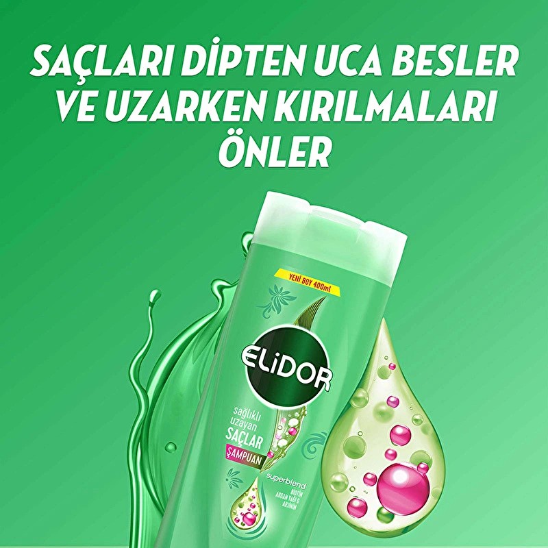 Elidor Superblend Şampuan Sağlıklı Uzayan Saçlar 400 ml