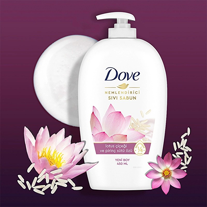 Dove Lotus Çiçeği ve Pirinç Özü Nemlendirici Sıvı Sabun