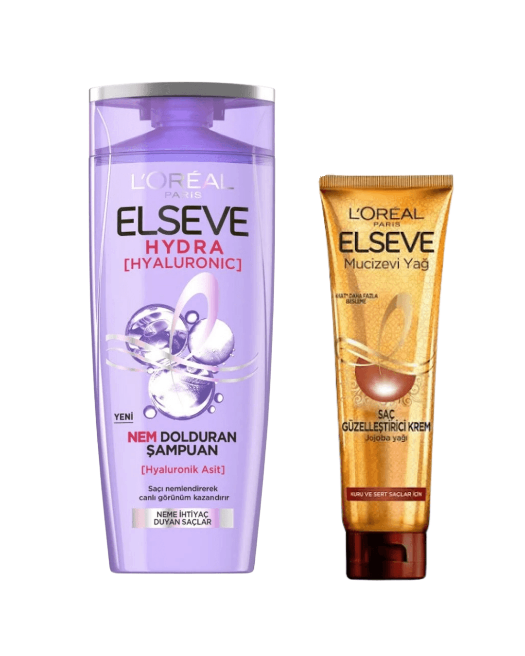 Loreal Elseve Hydra Şampuan + Mucizevi Yağ Saç Güzelleştirici Krem Seti - Kuru Ve Sert Saçlar