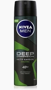 Nivea Deodorant Deep Aktif Karbon Amazonia Erkek 150 Ml