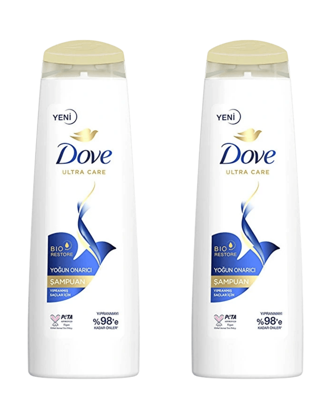 Dove Ultra Care Saç Bakım Şampuanı Yoğun Onarıcı Yıpranmış Saçlar İçin 400 ml 2 Adet 