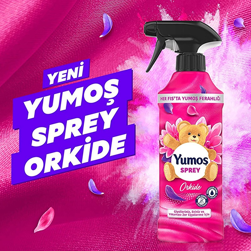 Yumoş Ev ve Tekstil Spreyi Orkide Yıkanması Zor Eşyalar İçin 450 ml