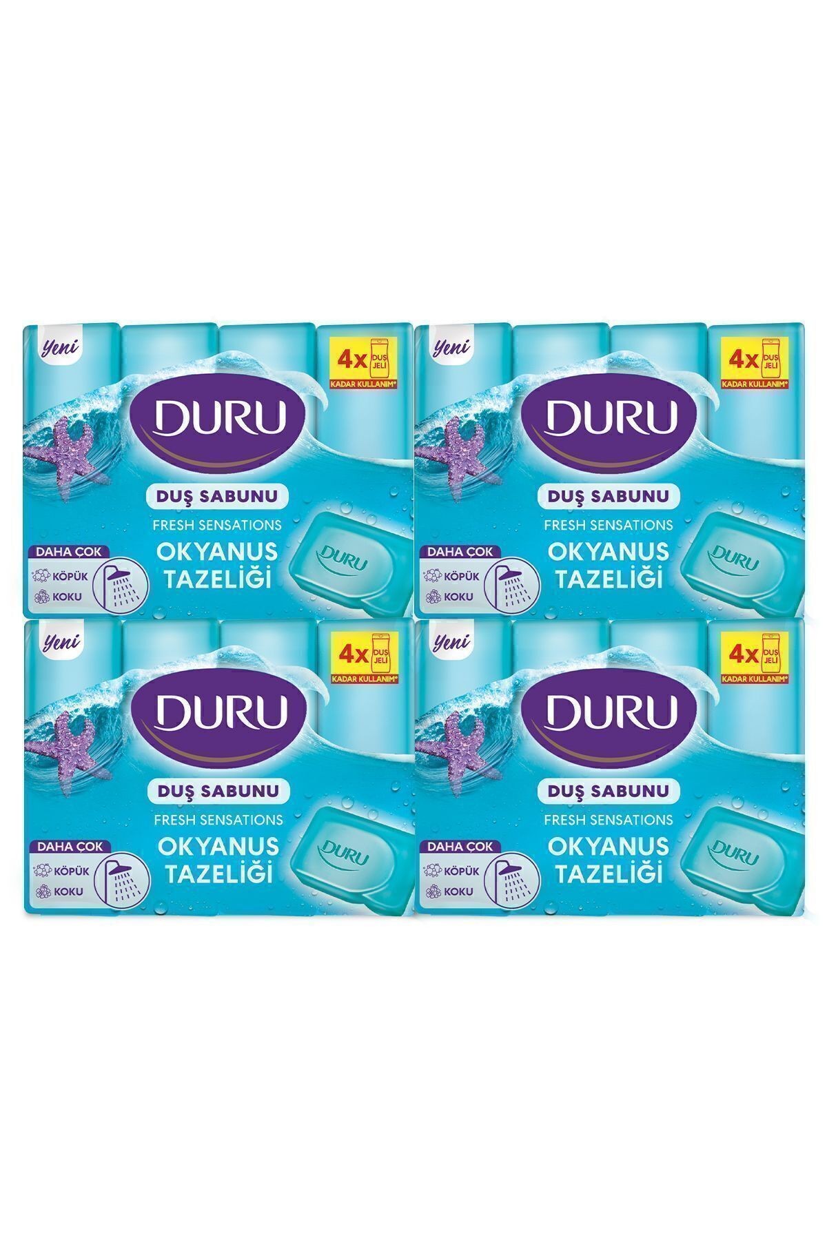Duru Fresh Sensations Okyanus Tazeliği 16 Adet Duş Sabunu 4x600gr