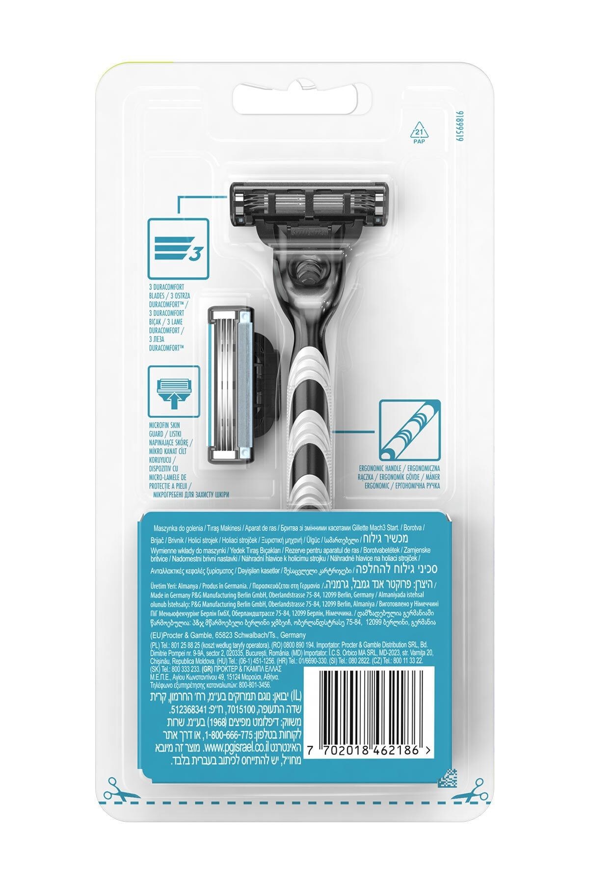 Gillette Mach3 Start Tıraş Makinesi 2 Yedekli