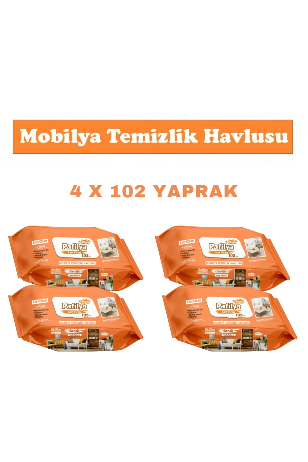 Mobilya Temizlik Havlusu Cila Etkili 4x102 Yaprak