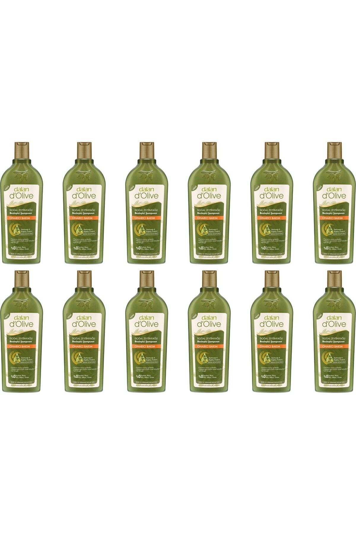 Dalan Yağlı Saçlar için Onarıcı Zeytinyağlı Şampuan 400ml 12 Adet