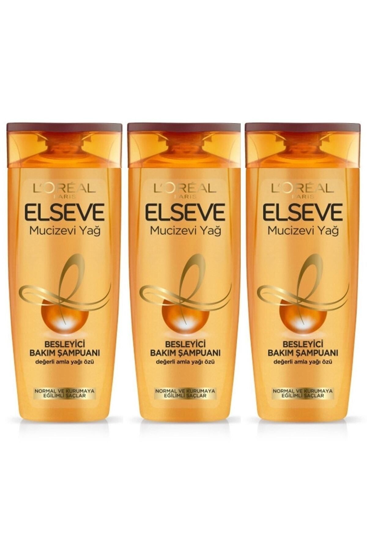 Elseve Şampuan 450 Ml Mucizevi Yağ 3 Adet