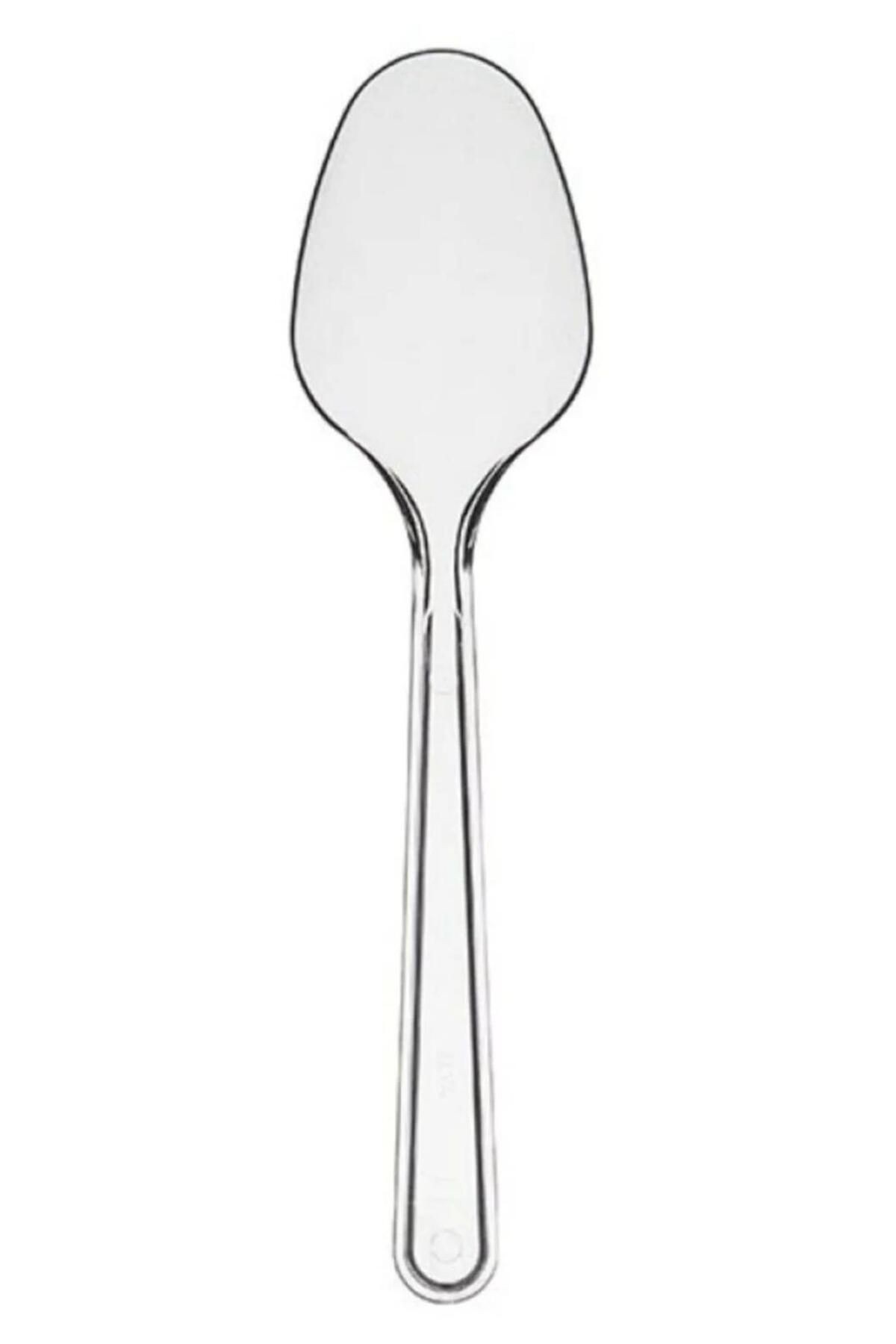 Poppy Plastik Lüx Şeffaf Kaşık - 18 Cm. - 3.2 Gr. - 3000 Adet - Koli