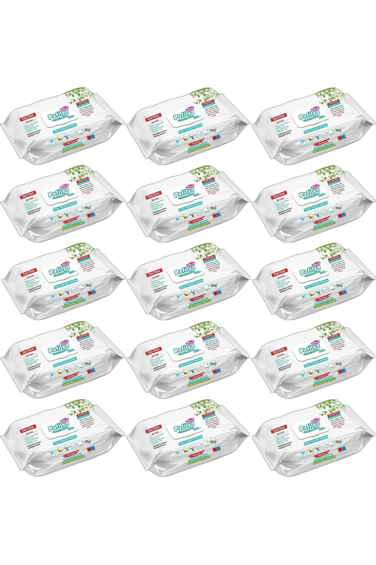 Yüzey Temizlik Havlusu Beyaz Sabun Kokulu-karbonat Ve Sirkeli 102 Yaprak (15 Lİ SET)