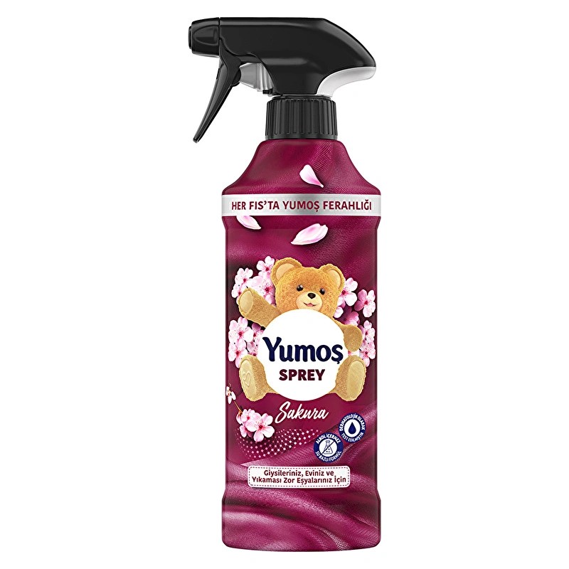 Yumoş Ev ve Tekstil Spreyi Sakura Yıkanması Zor Eşyalar İçin 450 ml