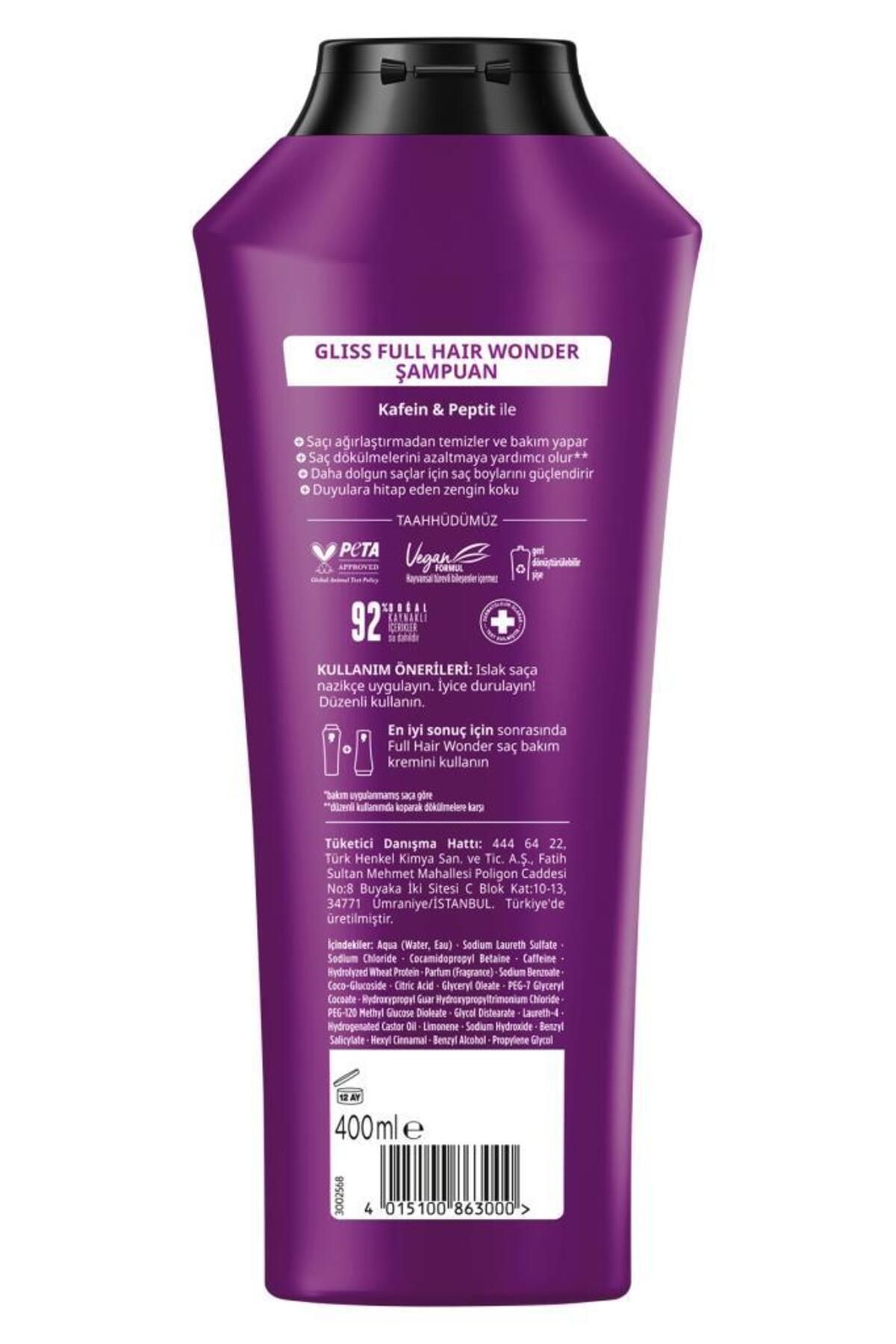 Gliss Full Hair Wonder Saç Dökülme Karşıtı Şampuan 400 ml