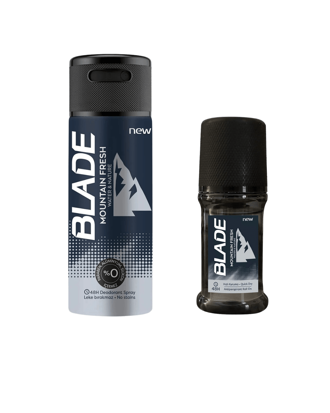 BLADE Erkek Deodorant Sprey Mountain Fresh 150 ml + BLADE Erkek Roll On Mountain Fresh 50 ml