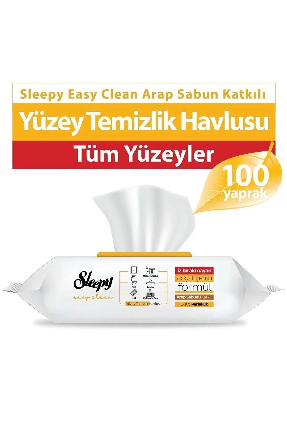 Sleepy Arap Sabunu Katkılı Yüzey Temizlik Havlusu 100 Yaprak