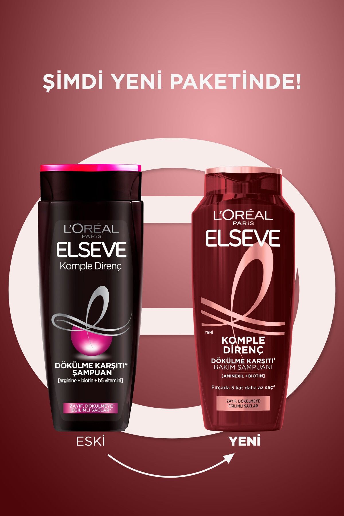 Elseve Komple Direnç Dökülme Karşıtı Şampuan 300 ml 3'lü Set