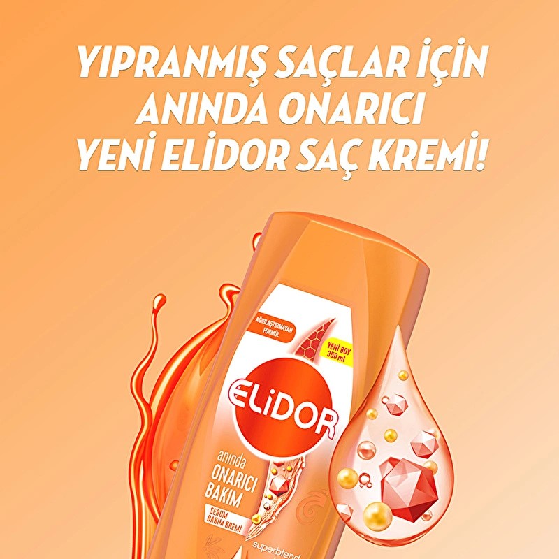 Elidor Superblend Serum Bakım Kremi Anında Onarıcı Bakım C Vitamini Keratin Seramid 350 ml