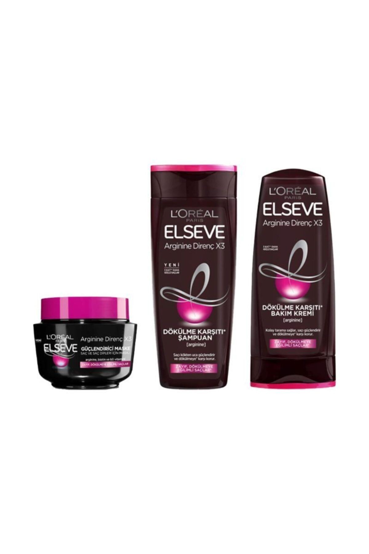 Loreal Elseve Dökülme Karşıtı Arginine Direnç X3 3'lü Saç Bakım Seti