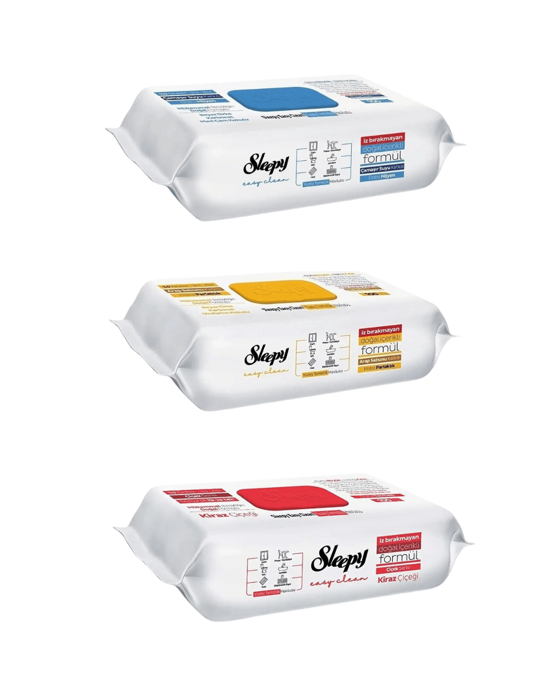 Sleepy Easy Clean Yüzey Temizlik Havlusu 3'Lü Set (100 Yaprak)