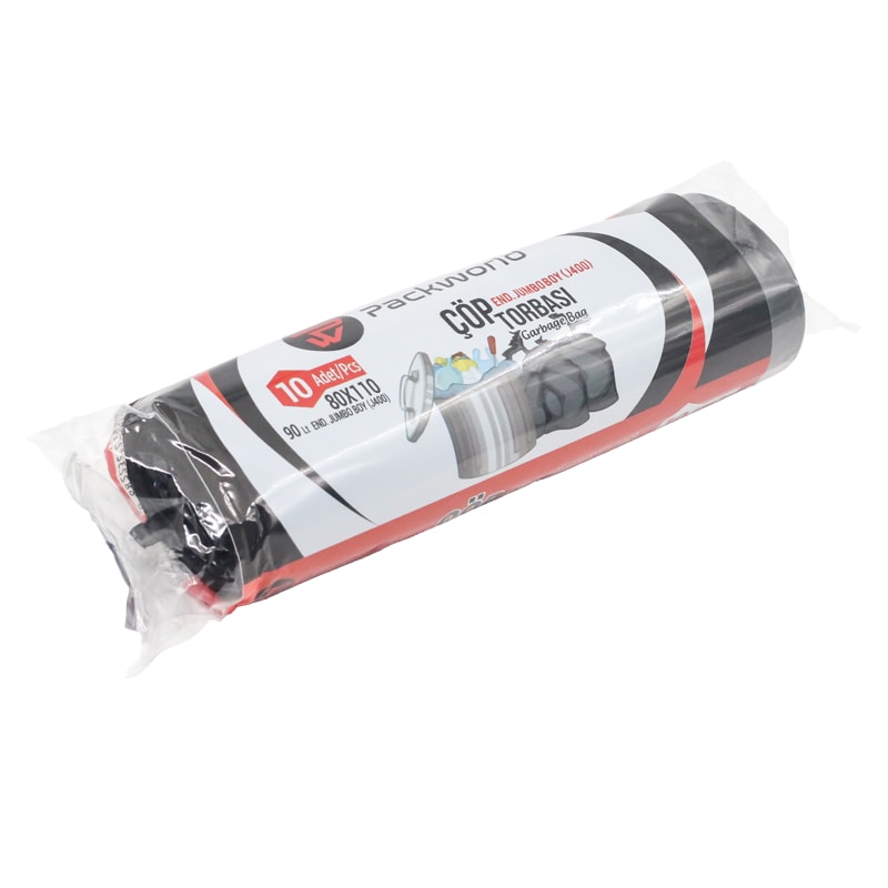 Packworld 400 Gr Jumbo Siyah Çöp Poşeti 80x110