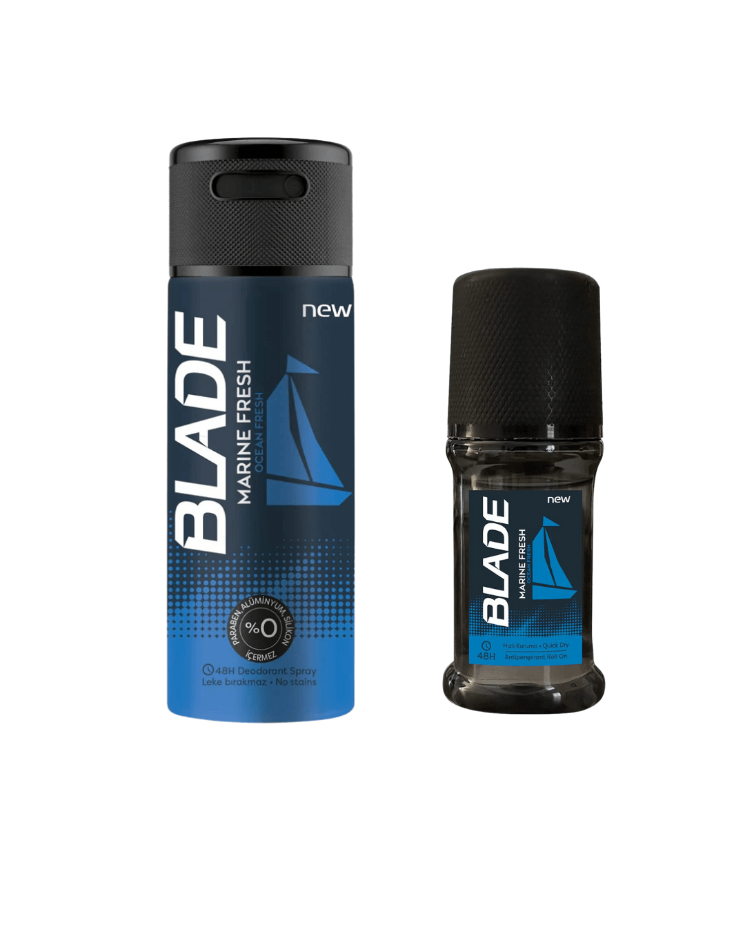 BLADE Marine Fresh Erkek Deodorant Sprey 150 ml + BLADE Erkek Roll On Marine Fresh 50 ml