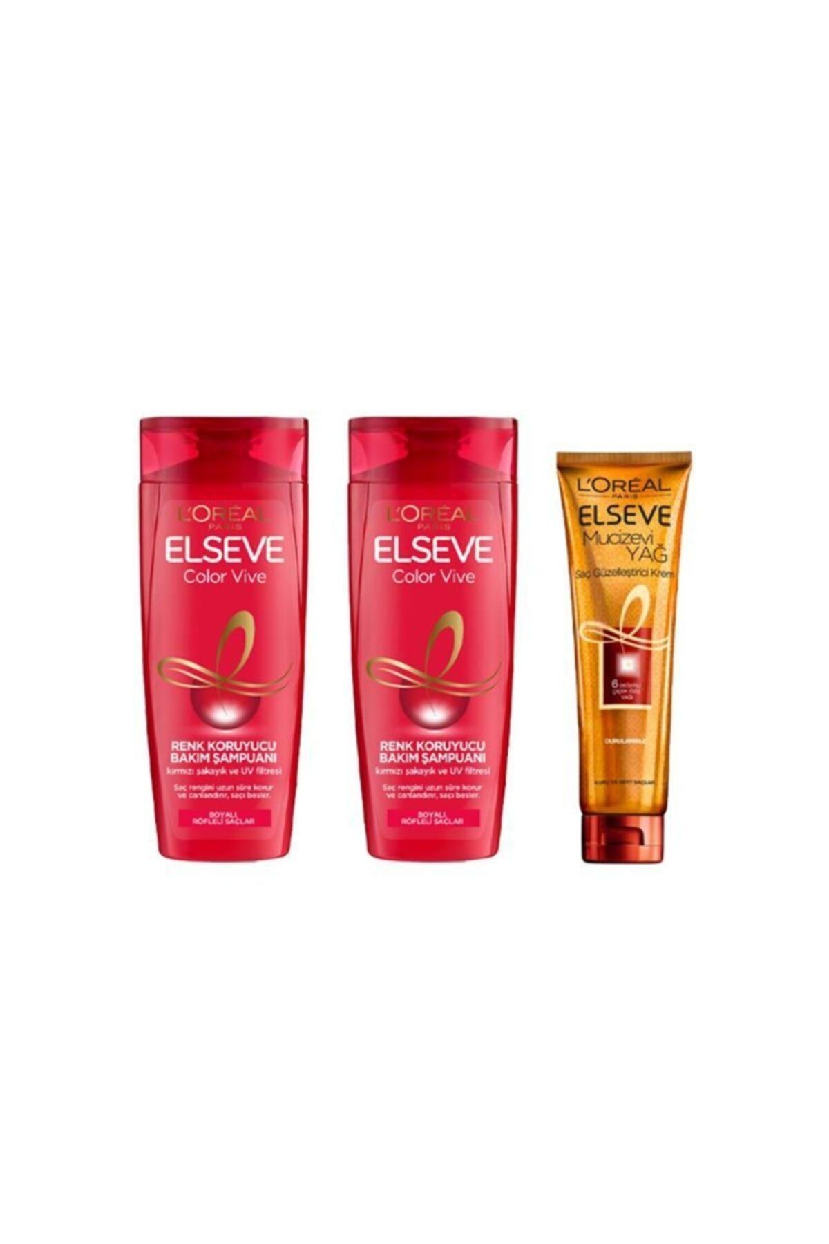 Loreal Elseve Color Vive Şampuan Set (2 Adet Şampuan + 1 Adet Saç Bakım Kremi)