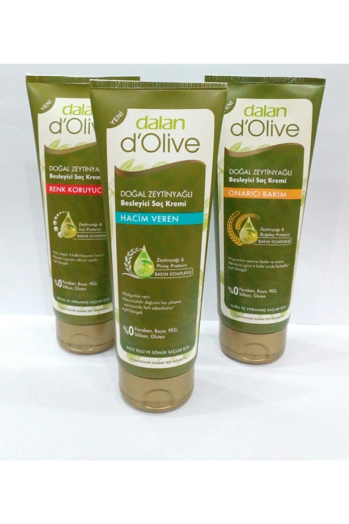 D'olive Onarıcı Bakım Saç Kremi +renk Koruyucu+hacim Veren -3'lü- 200 Ml