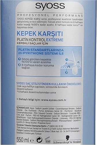 Syoss Kepeğe Karşı Şampuan 550 Ml