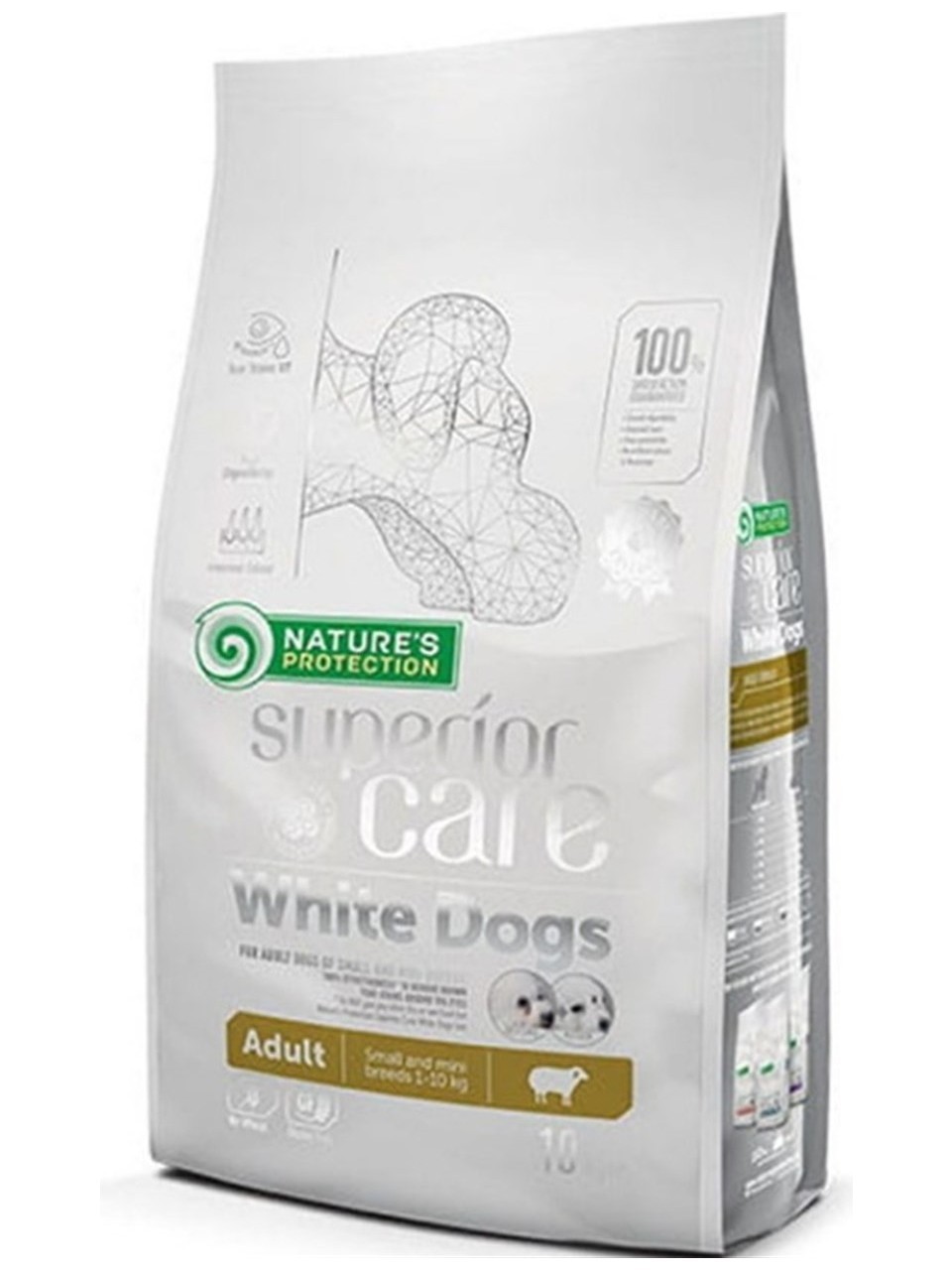 Nature's Protection White Dog Kuzulu Beyaz Tüylü Köpek Maması 10 KG