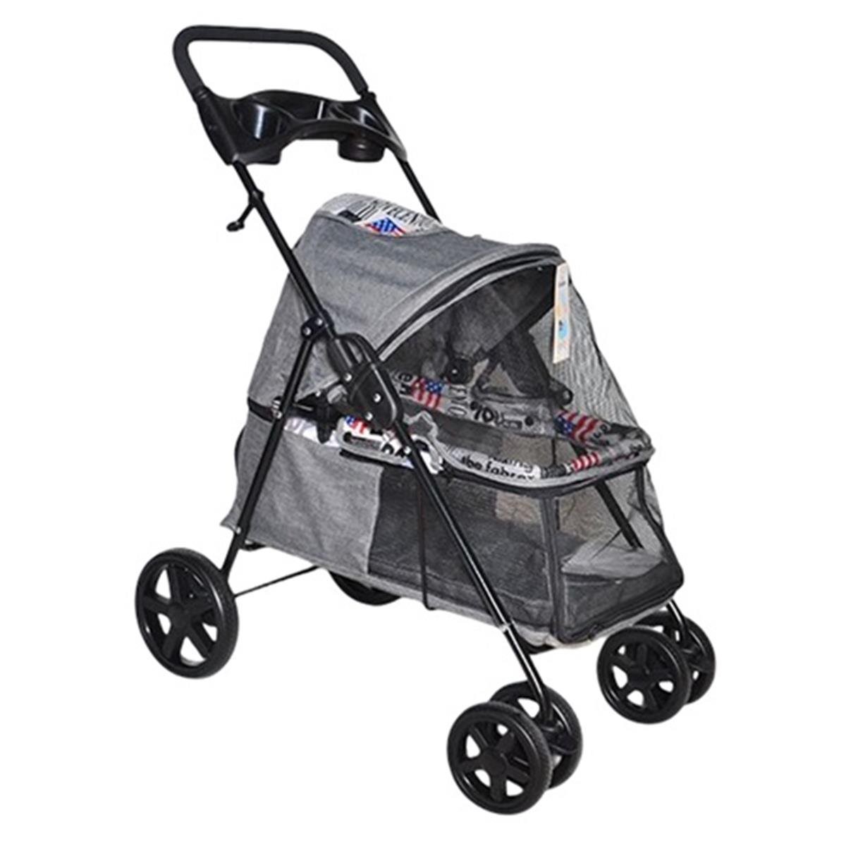 Zampa Tourist Kedi ve Köpek Arabası Gri SP01-G 46x85x91.5cm