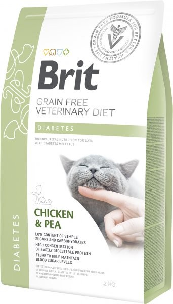 Brit Veterinary Diet Diabetes Diyabet Hastalığı Olan Kediler İçin Tahılsız Kedi Maması 2 KG