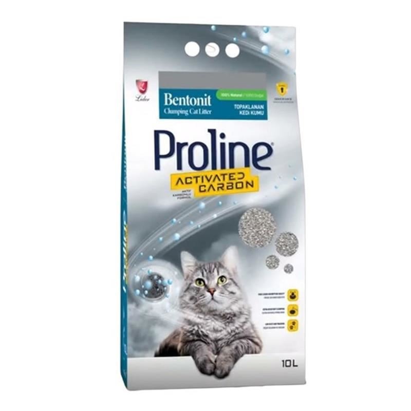 Pro Line Aktif Karbonlu Süper Topaklanan Bentonit Kedi Kumu 10 LT