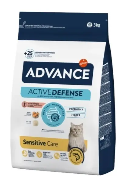 Advance Sensitive Somonlu Yetişkin Kedi Maması 3 KG