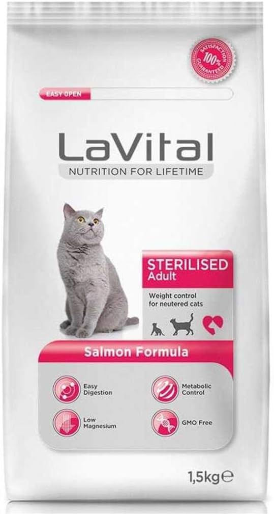 LaVital Somonlu Kısırlaştırılmış Yetişkin Kedi Maması 1,5 KG