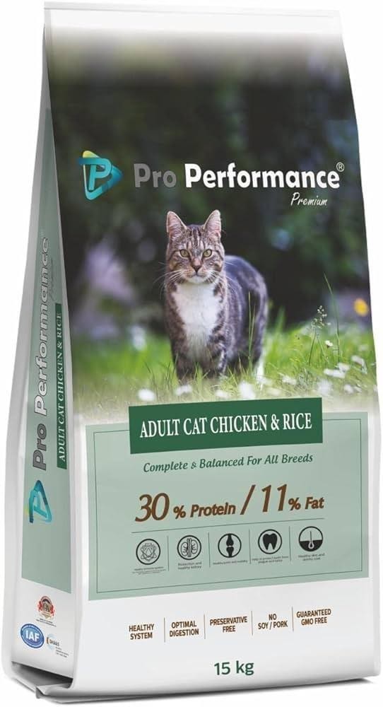 Pro Performance Tavuk Etli ve Pirinçli Yetişkin Kedi Maması 15 KG