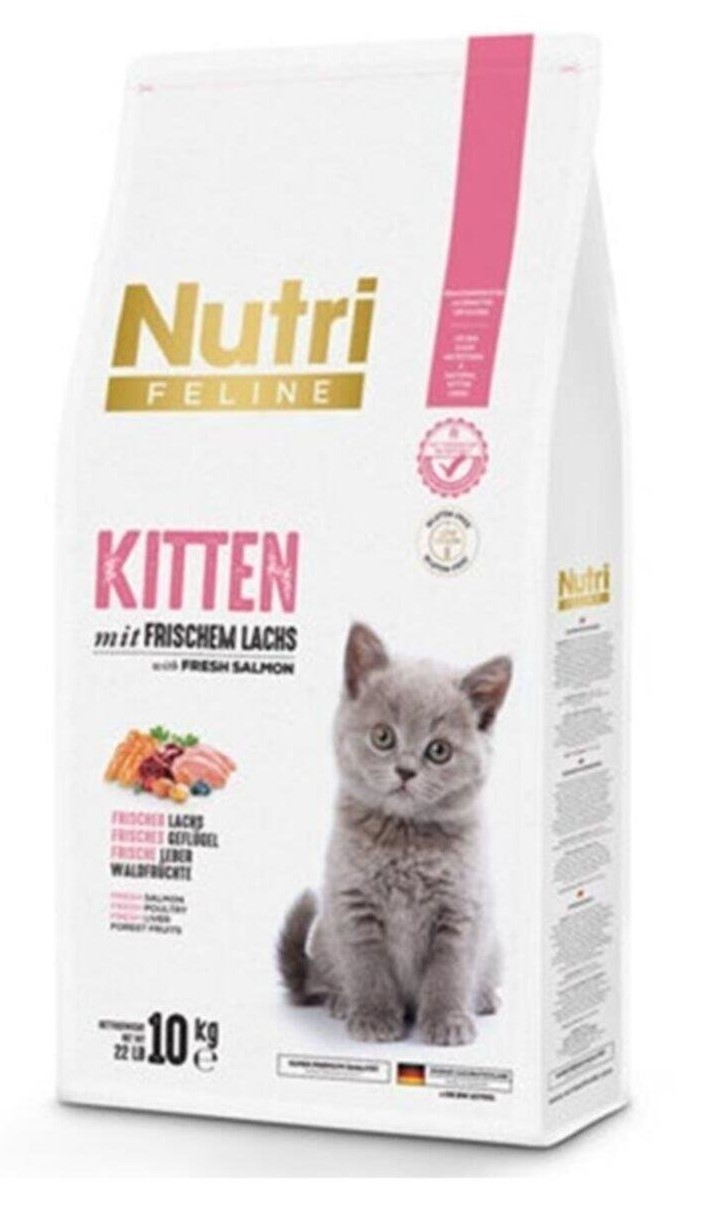 Nutri Feline Kitten Somonlu Yavru Kedi Maması 10 KG