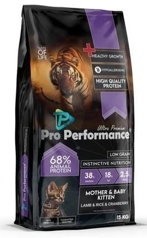 Pro Performance Kuzu Etli Yavru Kedi Maması 15 KG