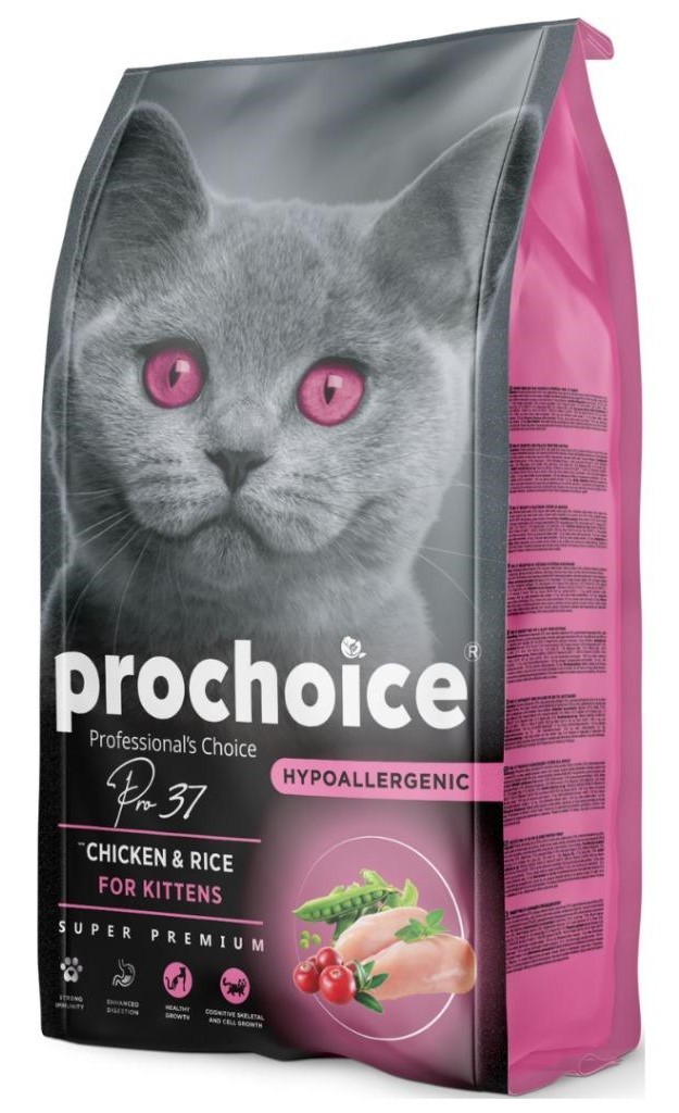 ProChoice Pro 37 Kitten Tavuklu ve Pirinçli Hipoalerjenik Yavru Kedi Maması 2 KG