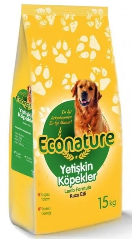 Econature Kuzu Etli Yetişkin Köpek Maması 15 KG