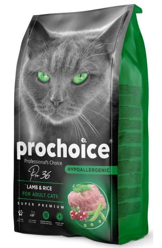 ProChoice Pro 36 Adult Kuzulu ve Pirinçli Hipoalerjenik Yetişkin Kedi Maması 15 KG