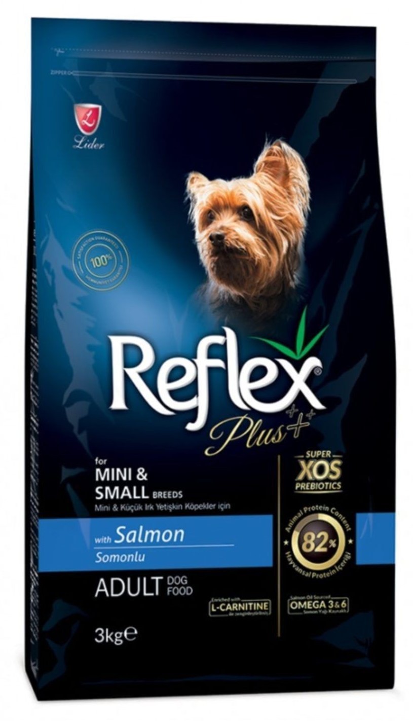 Reflex Plus Mini ve Küçük Irk Somonlu Yetişkin Köpek Maması 3 KG