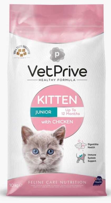 Vet Prive Tavuklu Yavru Kedi Maması 10 KG