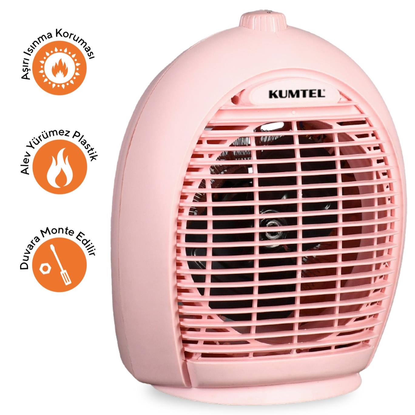 Kumtel Pembe Fanlı Isıtıcı 2000 W