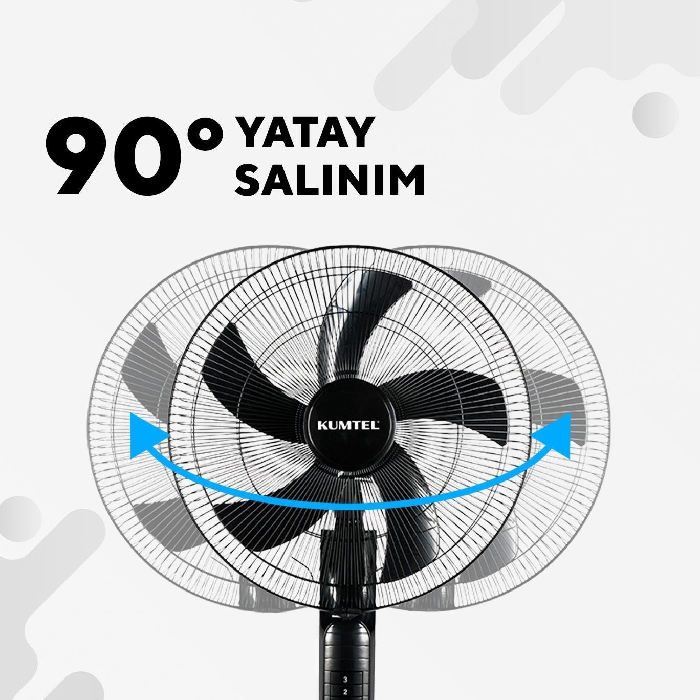 Kumtel Dikey Siyah Vantilatör