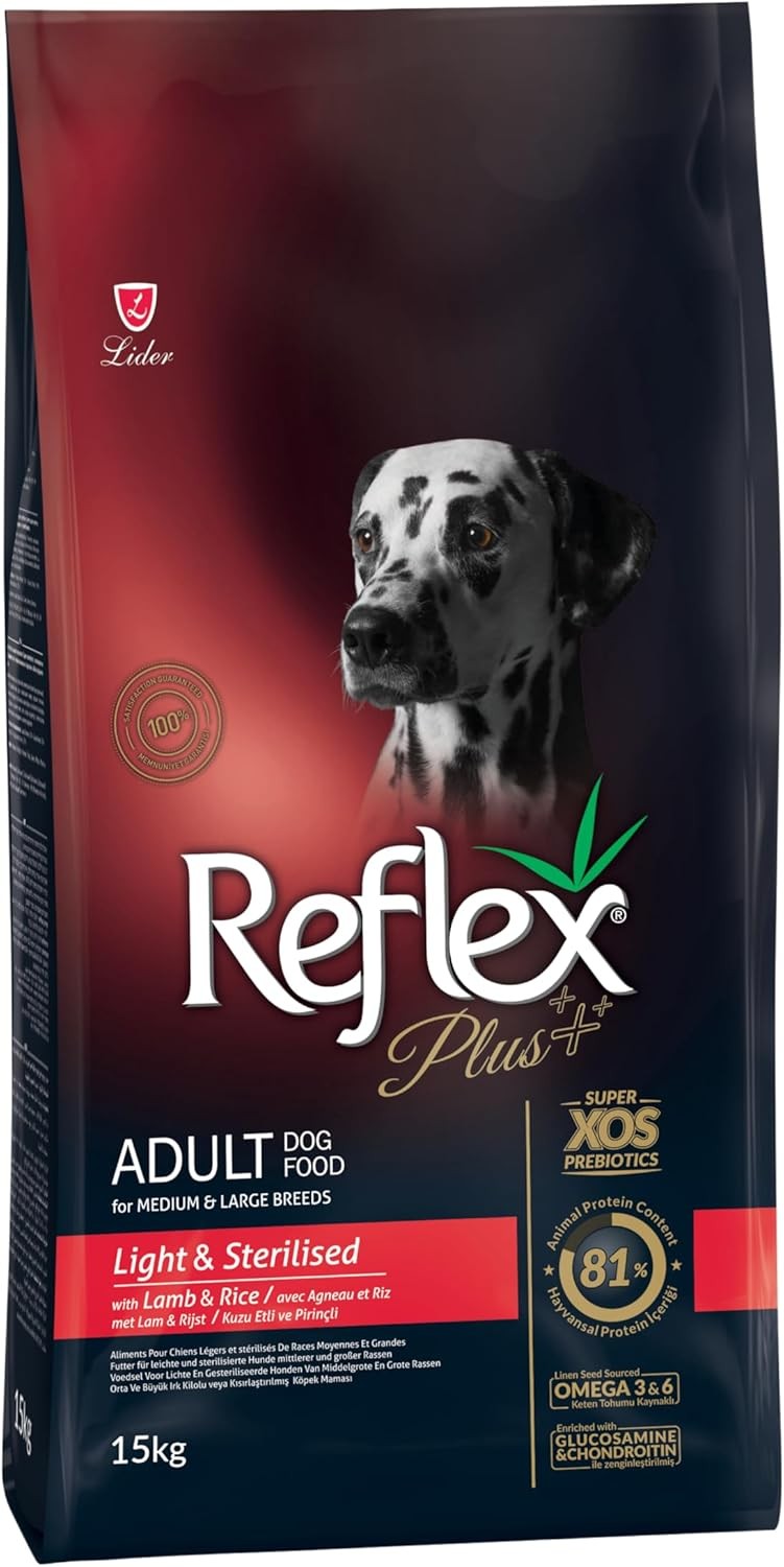 Reflex Plus Light&Sterilised Kuzu Etli Kısırlaştırılmış Köpek Maması