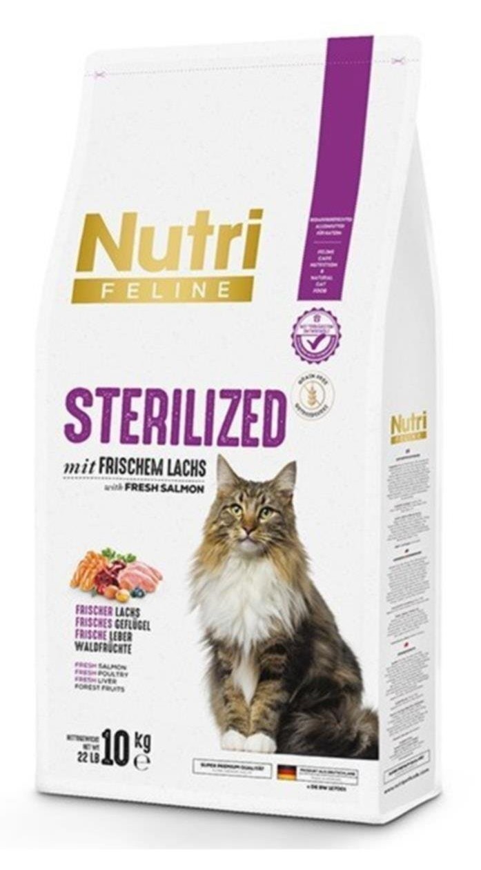 Nutri Feline Sterilised Somonlu Yetişkin Kedi Maması 10 KG