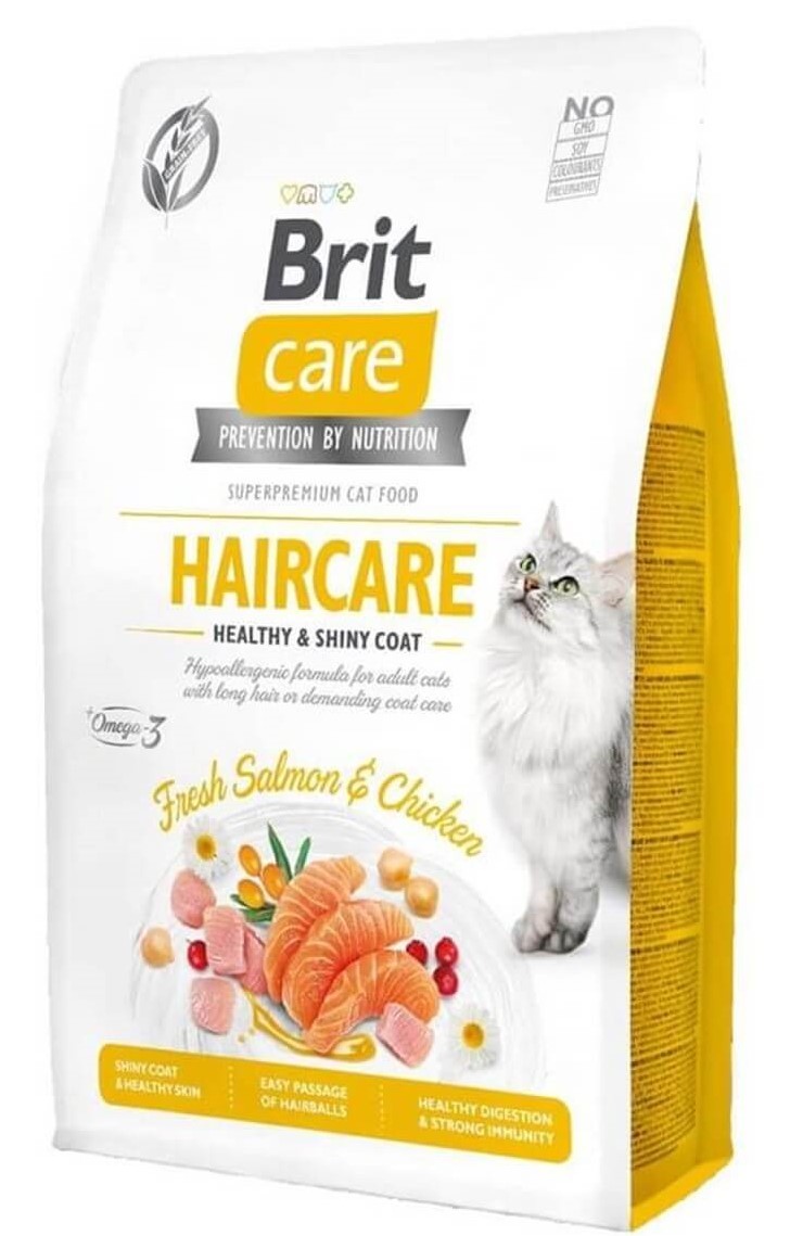 Brit Care Haircare Hipoalerjenik Deri ve Tüy Sağlığı için Tahılsız Yetişkin Kedi Maması 2 KG