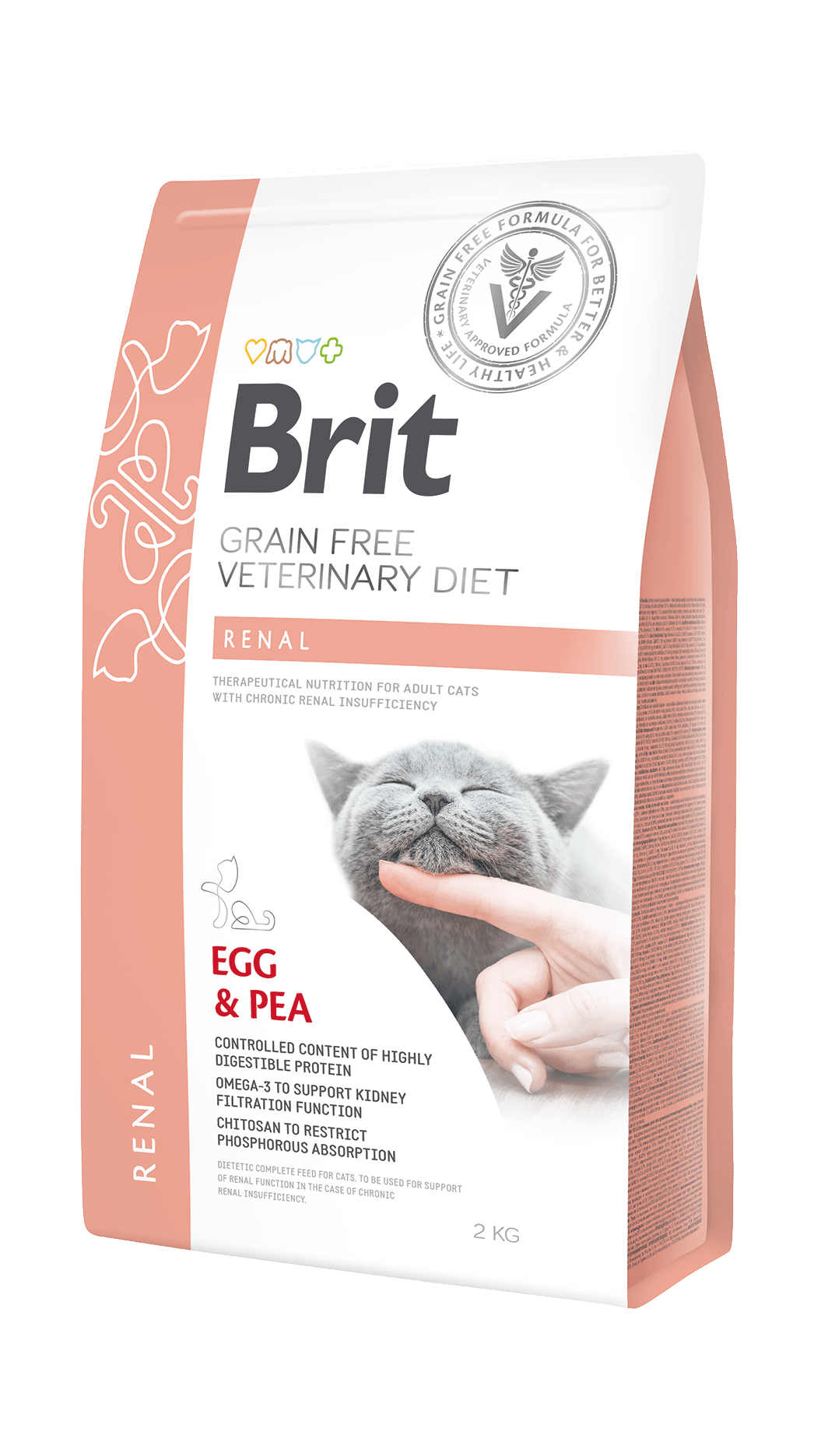 Brit Veterinary Diet Renal Böbrek Yetmezliği Olan Kediler İçin Tahılsız Kedi Maması 2 KG