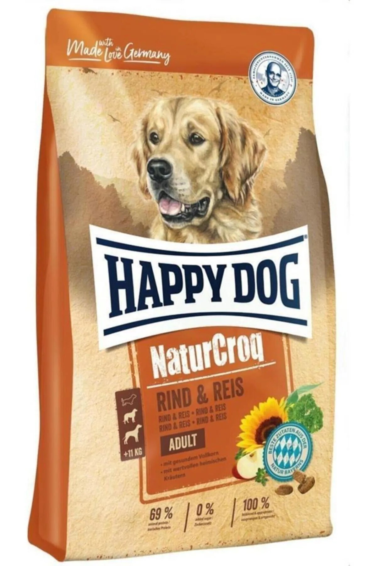 Happy Dog Naturcroq Biftekli Ve Pirinçli Yetişkin Köpek Maması 15 KG