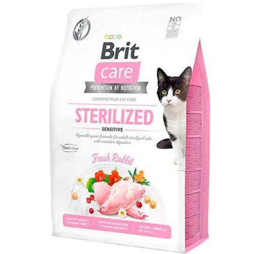 Brit Care HypoAllergenic Sindirim Sistemi Destekleyici Tahılsız Kısırlaştırılmış Kedi Maması 2 KG